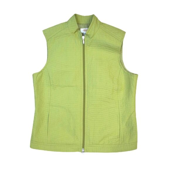 Talbots Jackets & Blazers - Talbots Womens Vest Green Size Medium Full Zip